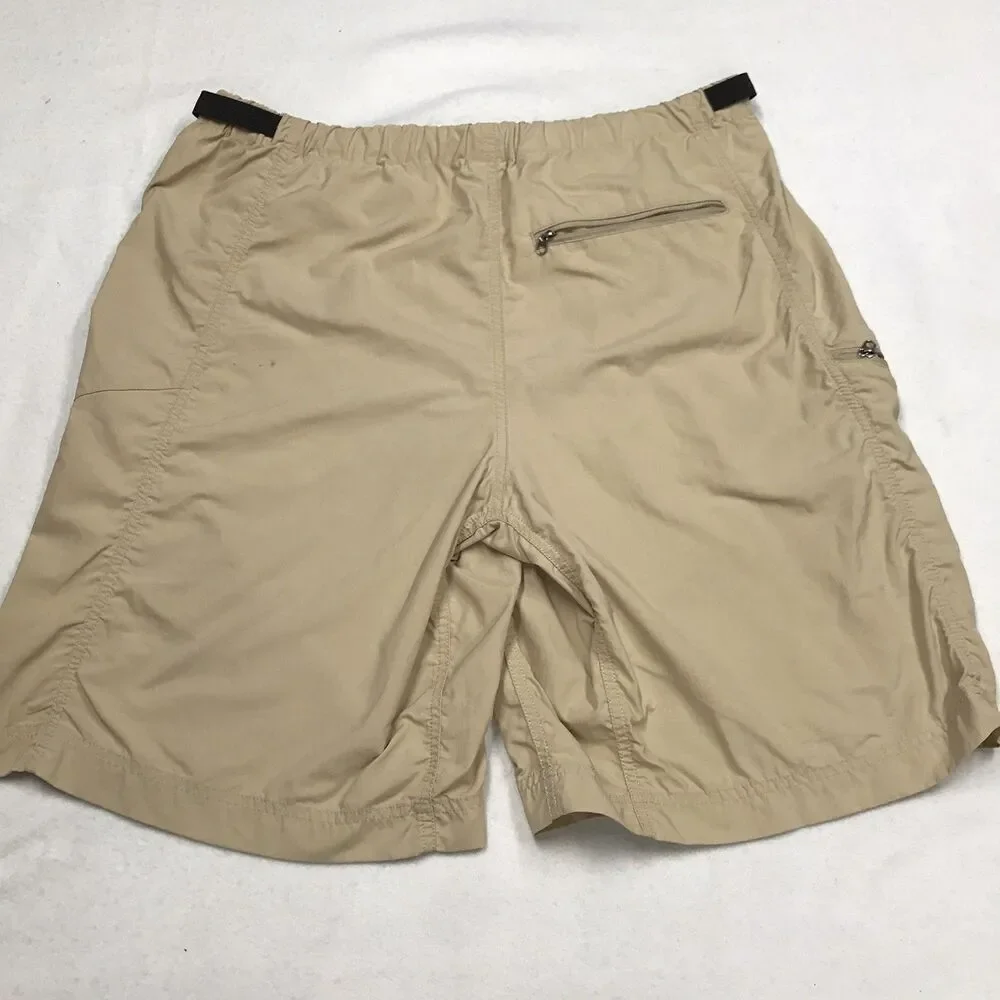 PATAGONIA Gi II Shorts Men L 32W Tan Belted Outdoor Hiking Lightweight